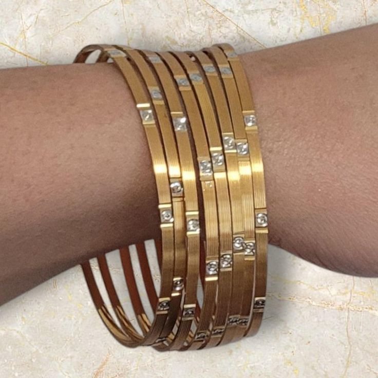 22K Gold Plated Indian Bangles_ South Indian Kadas, Punjabi Style - Etsy