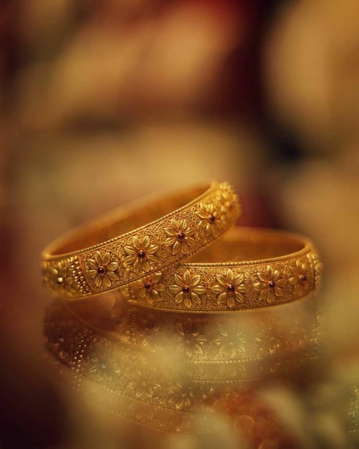 Designer golden bangles